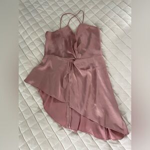 NWOT Express Pink Satin Top
